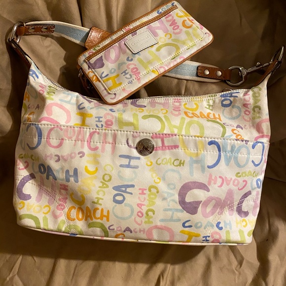 Vintage Coach bag with matching accessory - Picture 1 of 7